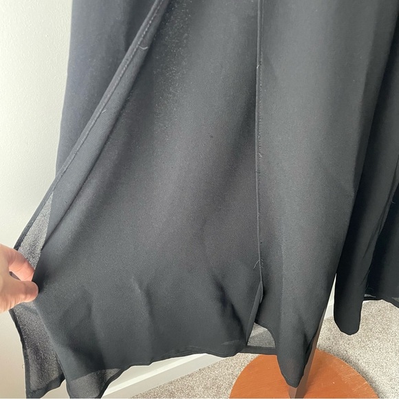 Tradition Front Slit Chiffon Palazzo Wide Leg Trouser Pants Flowy Whimsigoth - Picture 9 of 12